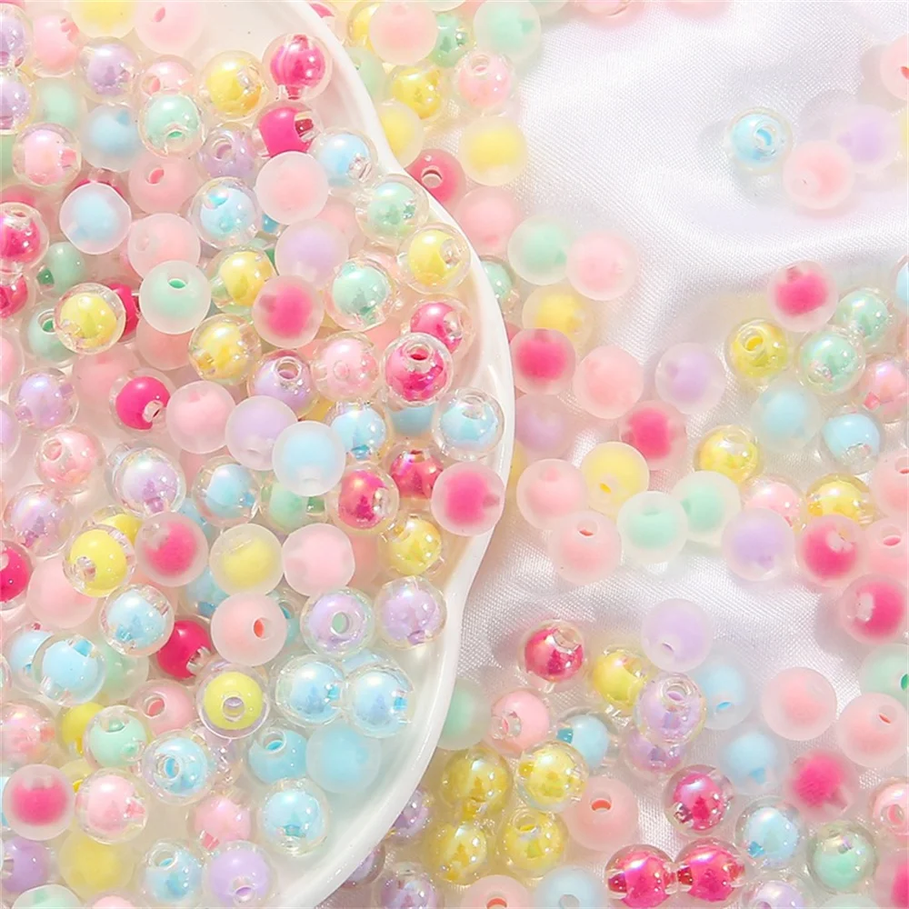 

8mm 10mm 12mm Round Clear Acrylic Beads Medium Beads Bulk Spacer Beads for Jewelry Making DIY Handmade Ornaments