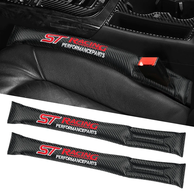 

1PCS ST racing Emblem Car Seat Gap Filler Padding Leak Proof Pads Auto Accessories For Ford ST Mondeo Focus 2 MK2 3 MK3 MK4