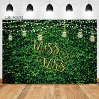 laeacco miss to mrs backdrop bridal shower green grass wall love hearts girls wedding portrait customized photography background