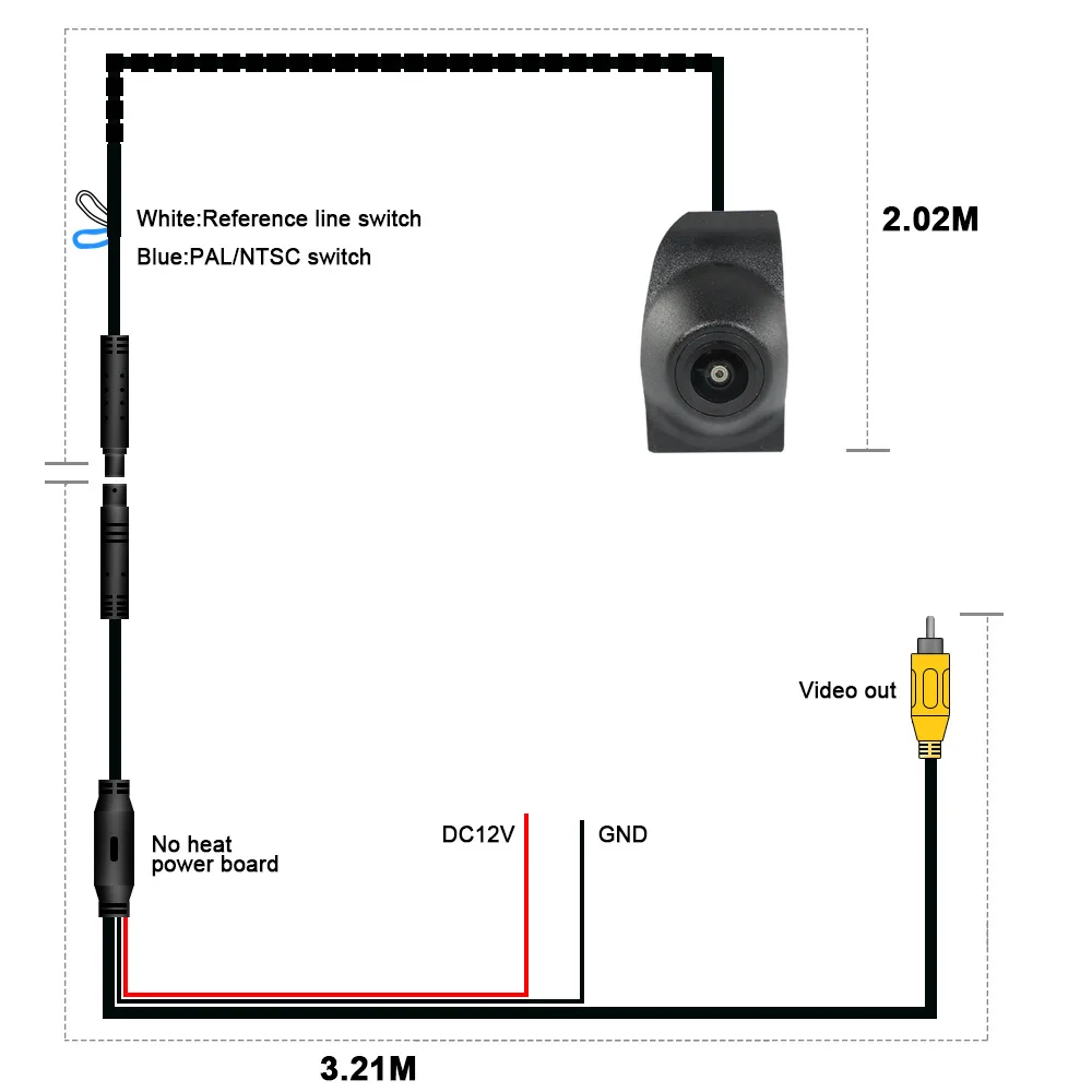 HD CCD автомобильная камера переднего вида для парковки ночного видения с