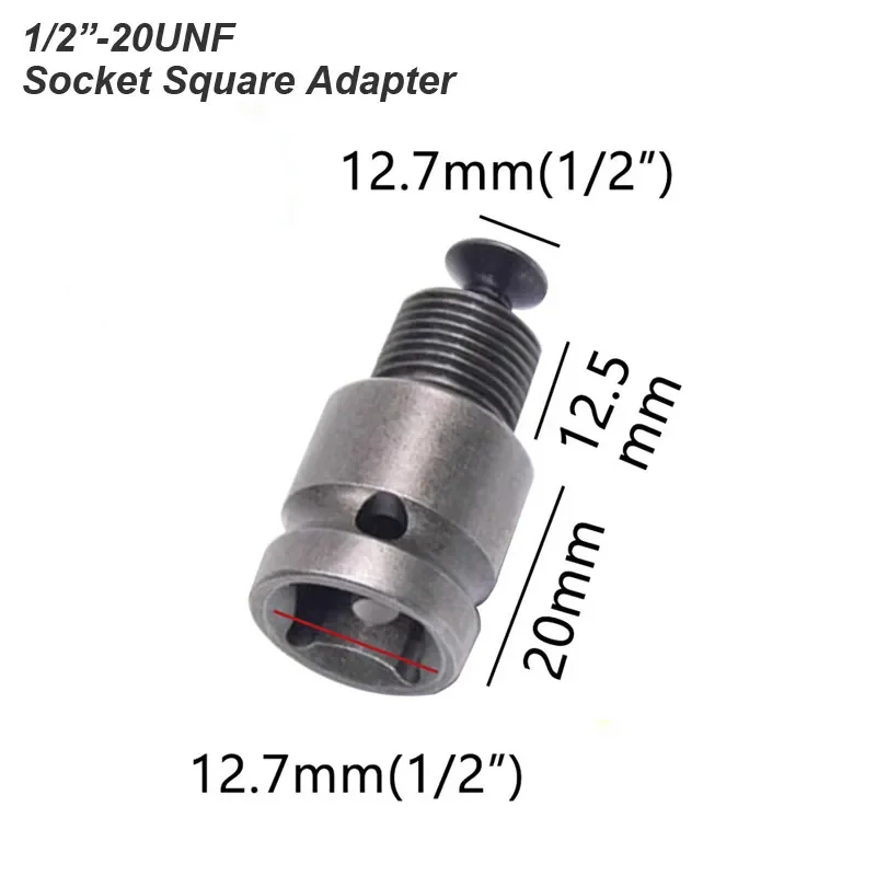 

Адаптер-преобразователь сверлильного патрона для ударного ключа, электрический молоток SDS-Plus, шестигранная головка, квадратная розетка, конвертер 1/2 3/8