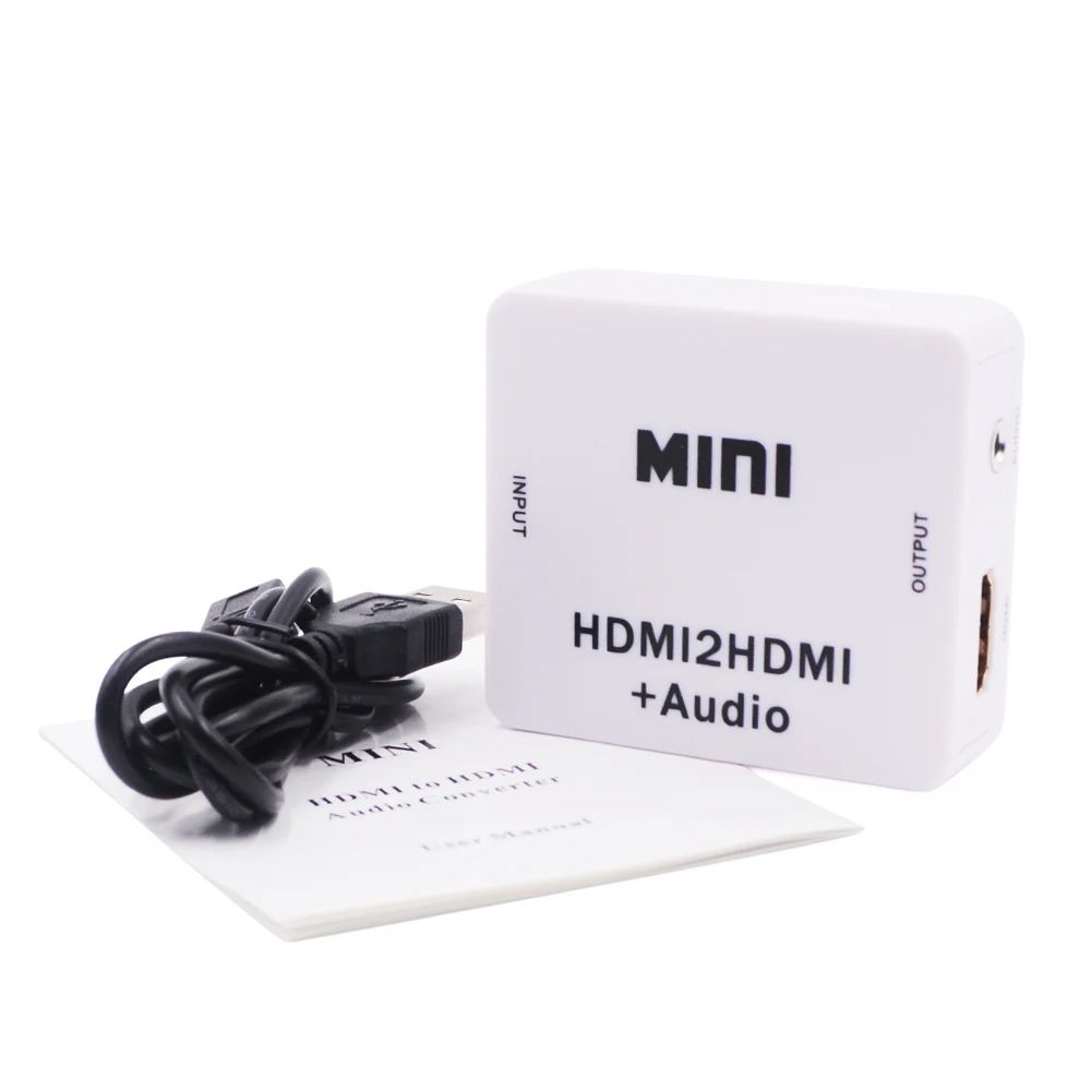 

HDMI Audio Extractor with Audio HDMI Audio Converter MINI HDMI to HDMI with Audio Converter HD 1080P for PC Laptop Projectors
