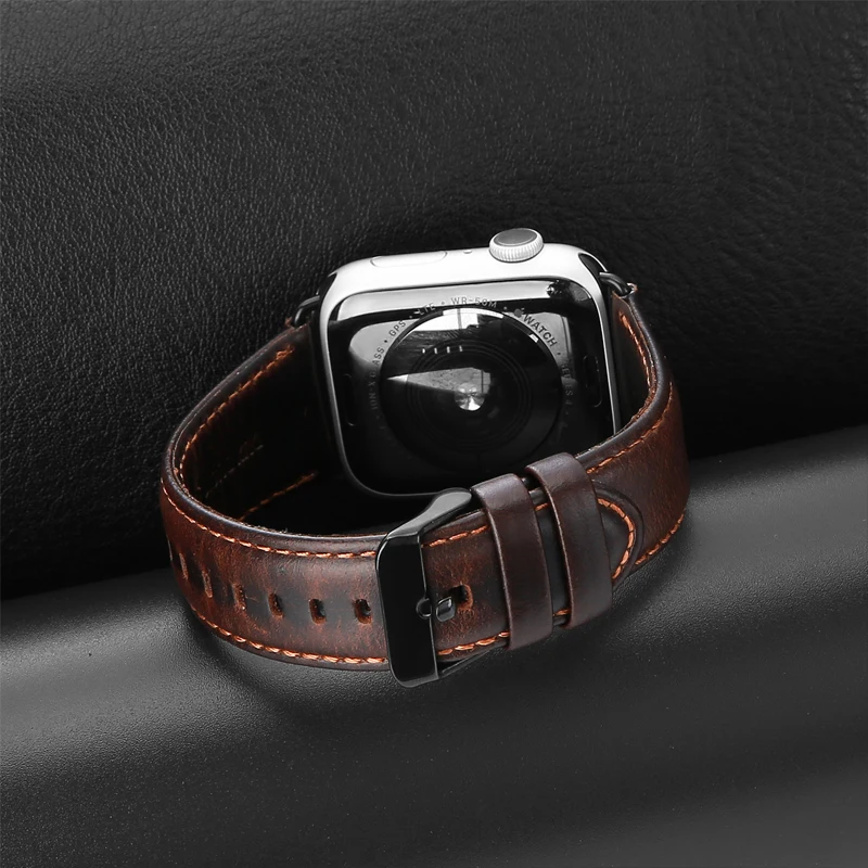 Genuine Leather Strap For Apple Watch band 45mm 41mm 44mm 40mm apple watch series 7 65 4 3 corera iwatch 42mm 38mm bracelet belt