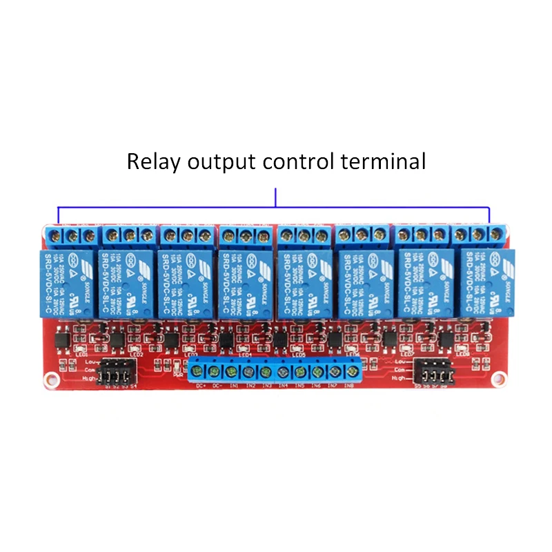 Релейный модуль 1 2 4 8 каналов 12 В плата релейного модуля со стандартным триггером