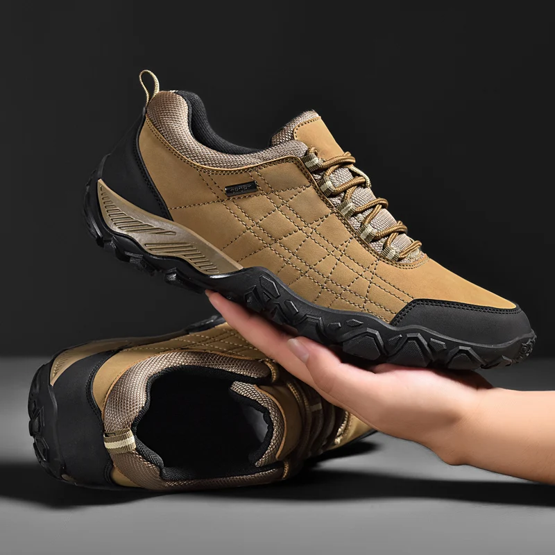 Man Hiking Shoes Arrival Leather Climbing Trekking Hunting Sneakers Wear-resistant Outdoor Sport Shoes Sneakers For Men 2022 New