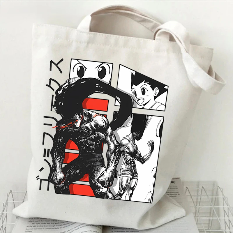 

Women's Beach Bag HUNTER×HUNTER Anime Aesthetic Tote Bag Kawaii Backpack Cute Graceful Multifunction Hunter Anime Shopping Bag