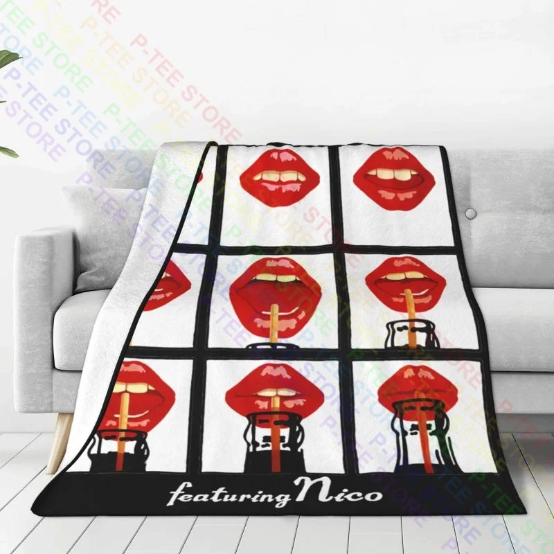 Бархатное одеяло с надписью Nico Lips питьевой рок-группы Raschel декоративный диван