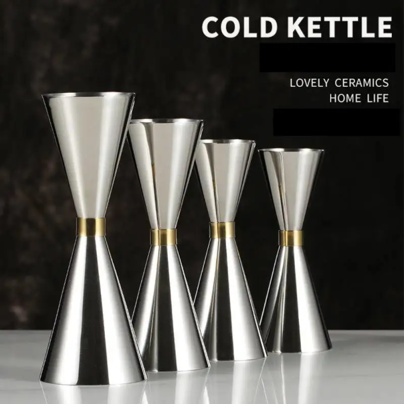 

2023 Stainless Steel Wine Shaker Cocktail Kitchen Gadgets Tool Double Shot Drink Japanese-style Measure Cup Wholesale Creative