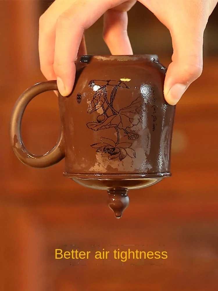 

Large Capacity Boccaro Personal Dedicated Master Single Purple Sand Set Office Men Tea Cup