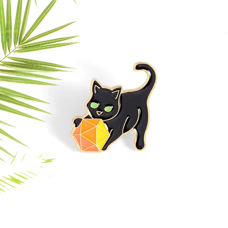 

Cartoon Creative Black Cat Modeling Pop-Enamel Pin Lapel Badges Brooch Funny Fashion Jewelry Personalized Gift Brooch Lapel Pins