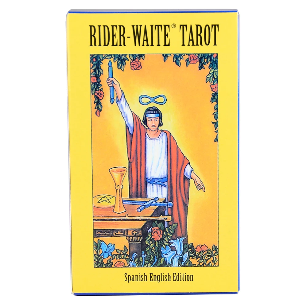 

Spanish English Edition Rider Tarot Deck Oracle Cards Entertainment Card Game for Fate Divination Occult Tarot Card Games
