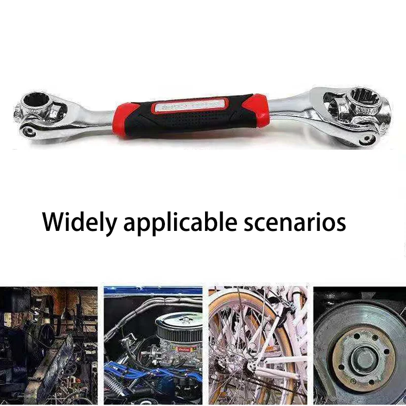 Универсальный комбинированный ключ 8 в 1 360 градусов двенадцать углов вращающаяся