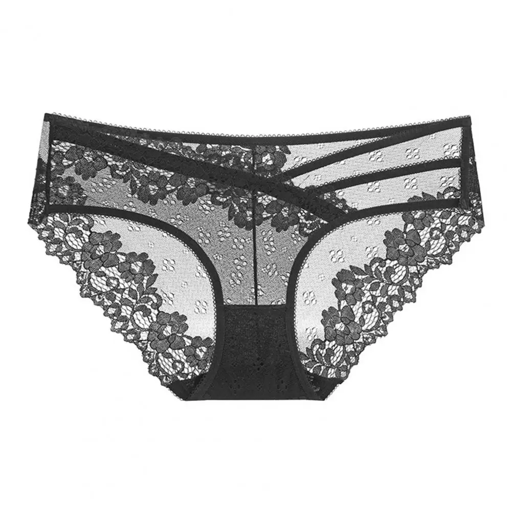 

2022 Lingerie for Women Underwear Breathable Triangle Low Waist Lace Hollow Out Daily Wearing Panties Women No Trace Briefs