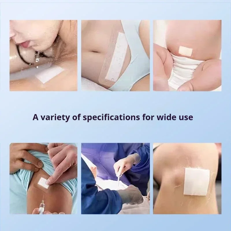 10PCS 10cm*25cm Hydrocolloid Wound Band Dressing Adhesive Plaster Non-woven Large First Aid Sterile Hypoallergenic