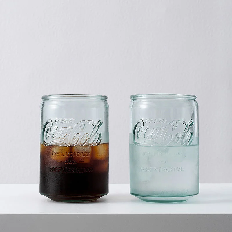 

Summer Letter Print Glass Water Bottle Home Drinkware Mug Ice Cold Water Cup