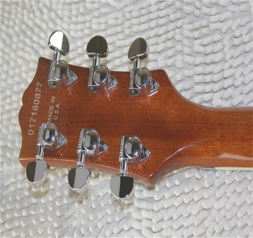 Высококачественная Заводская изготовленная на заказ Золотая электрогитара Les