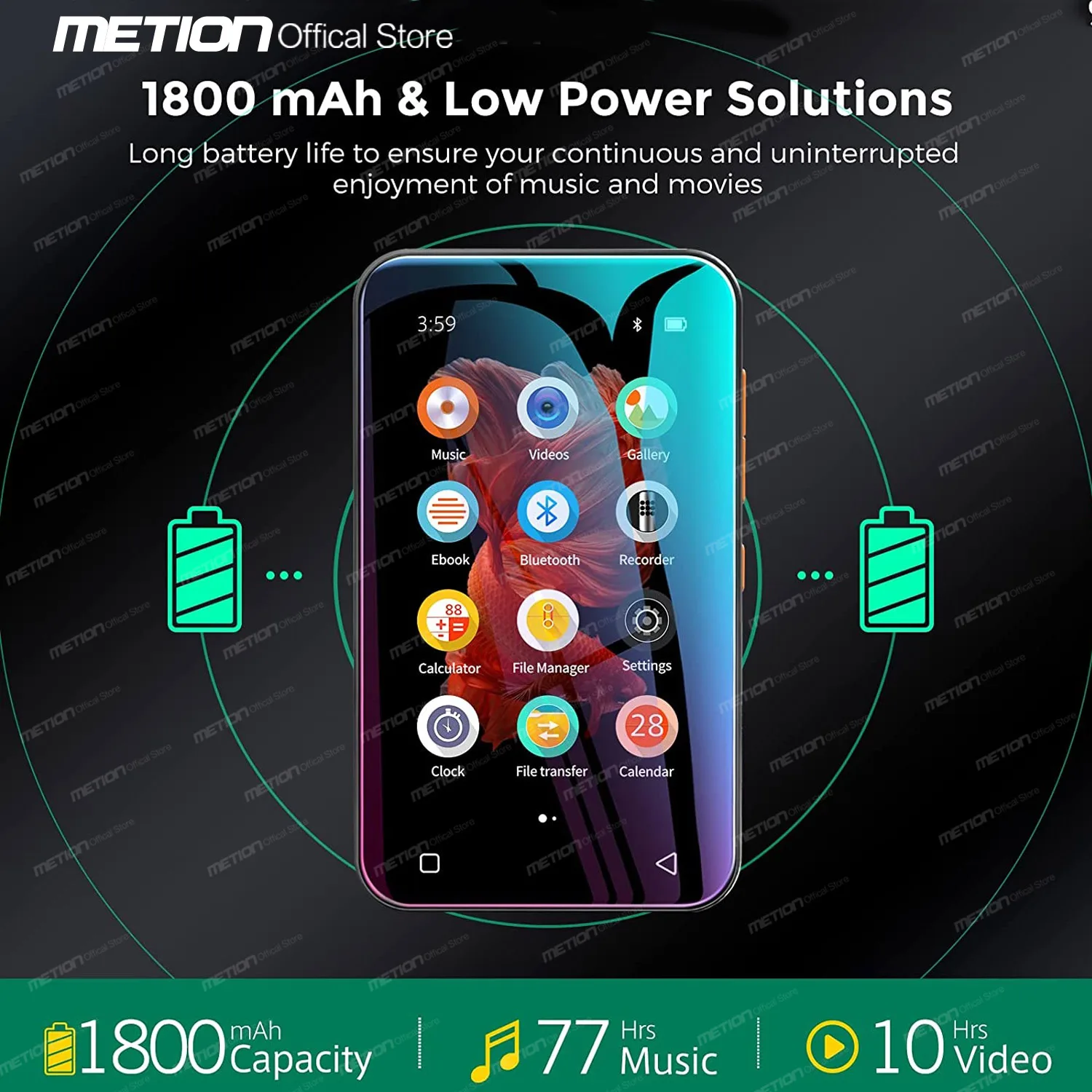 MP3-плеер с поддержкой Wi-Fi Android MP4 Bluetooth 4 0 дюйма FM/рекордер/браузер/макс. 512 ГГц |