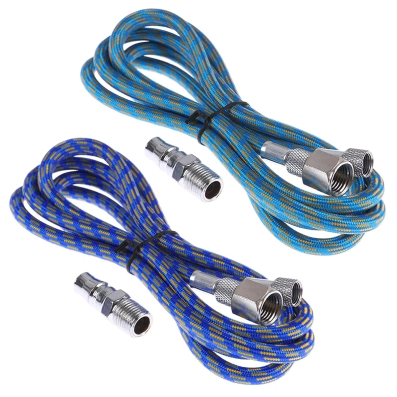 

1.8M Nylon Braided Airbrush Hose Air Compressor Tool Quick Release Disconnect Coupler Accessories for Most Airbrush Kit