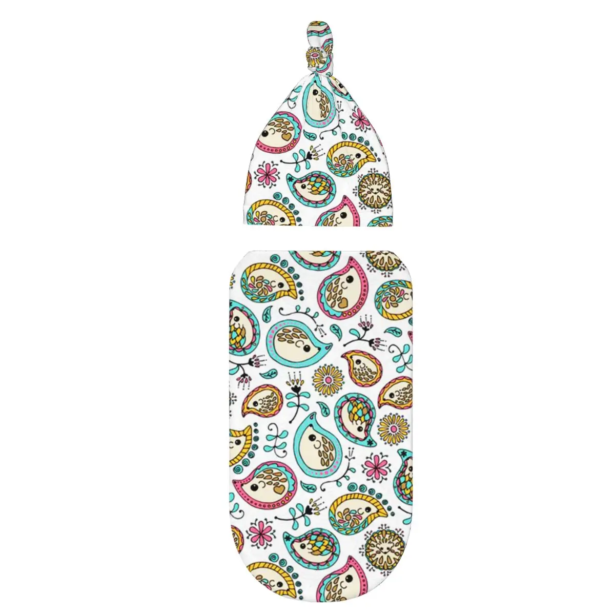 

Детское Пеленальное Одеяло с рисунком ежика в цветах для новорожденных