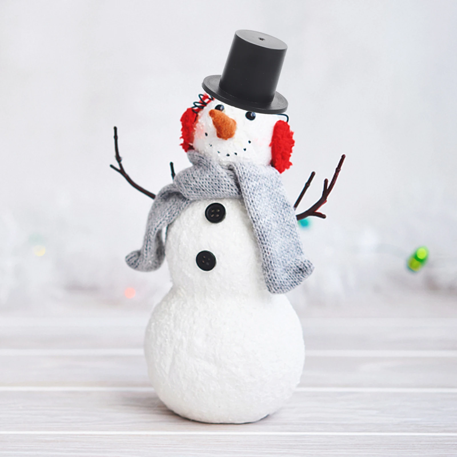 50 шт. мини-шляпа клоуна шляпа снеговика черная пластиковая аксессуары сделай сам