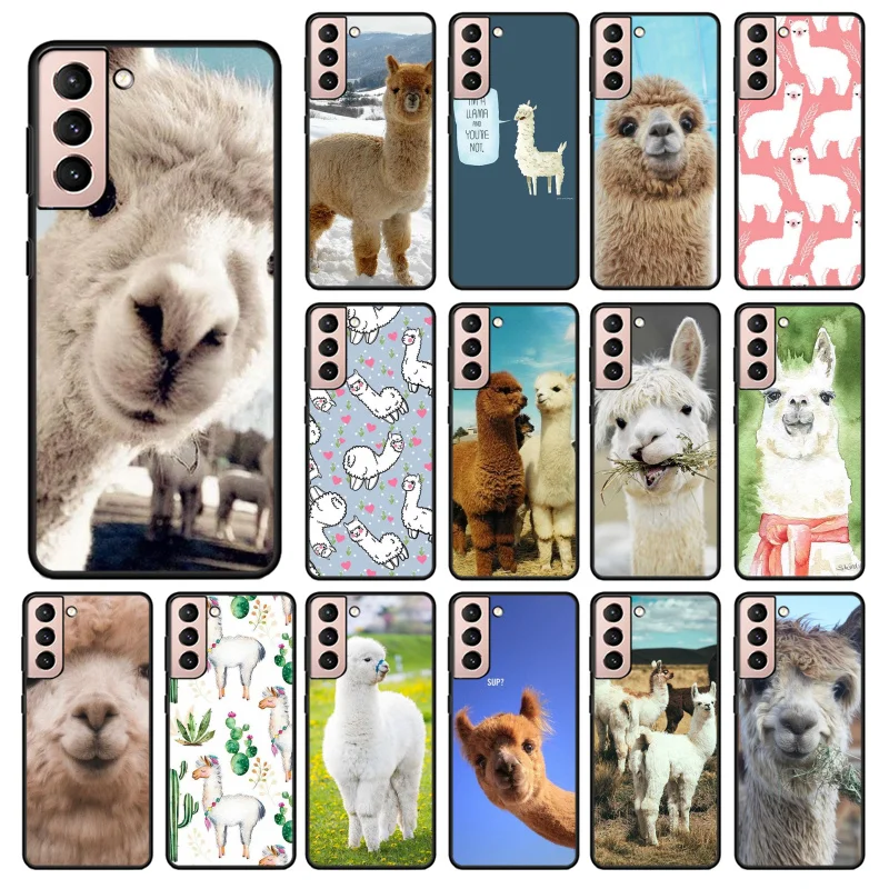 

Lama Alpacas Animal Phone Case for Samsung S30 S23 S22 S20 Ultra S20 S22 Plus S11 S10 S9 Plus S21 Plus S10E