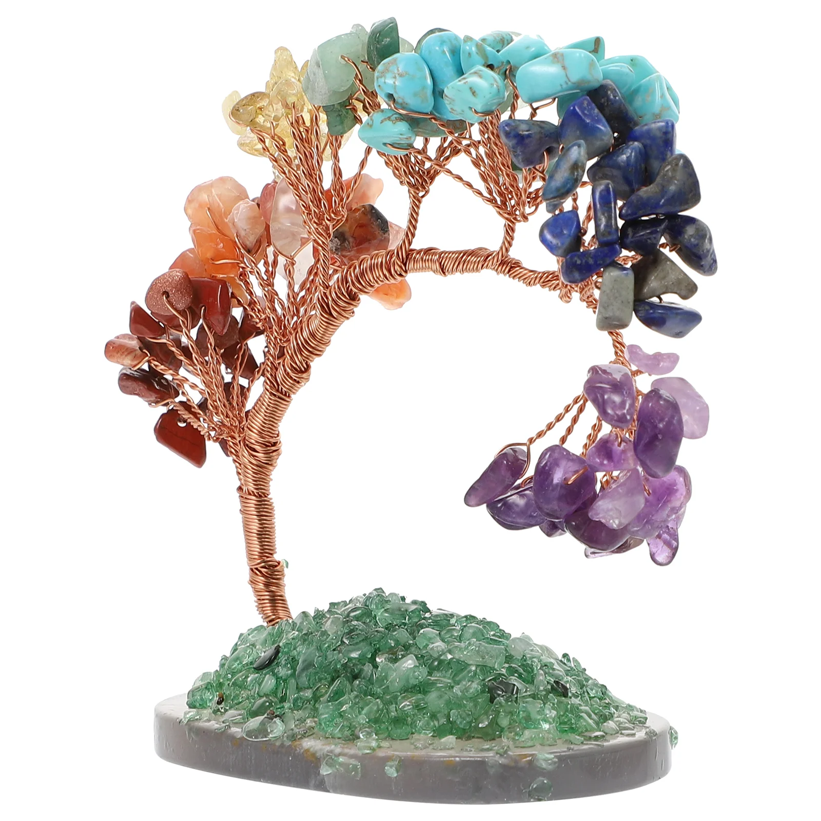

Tree Crystal Money Home Ornament Crystals Life Chakra Decor Elegant Desktop Tabletop