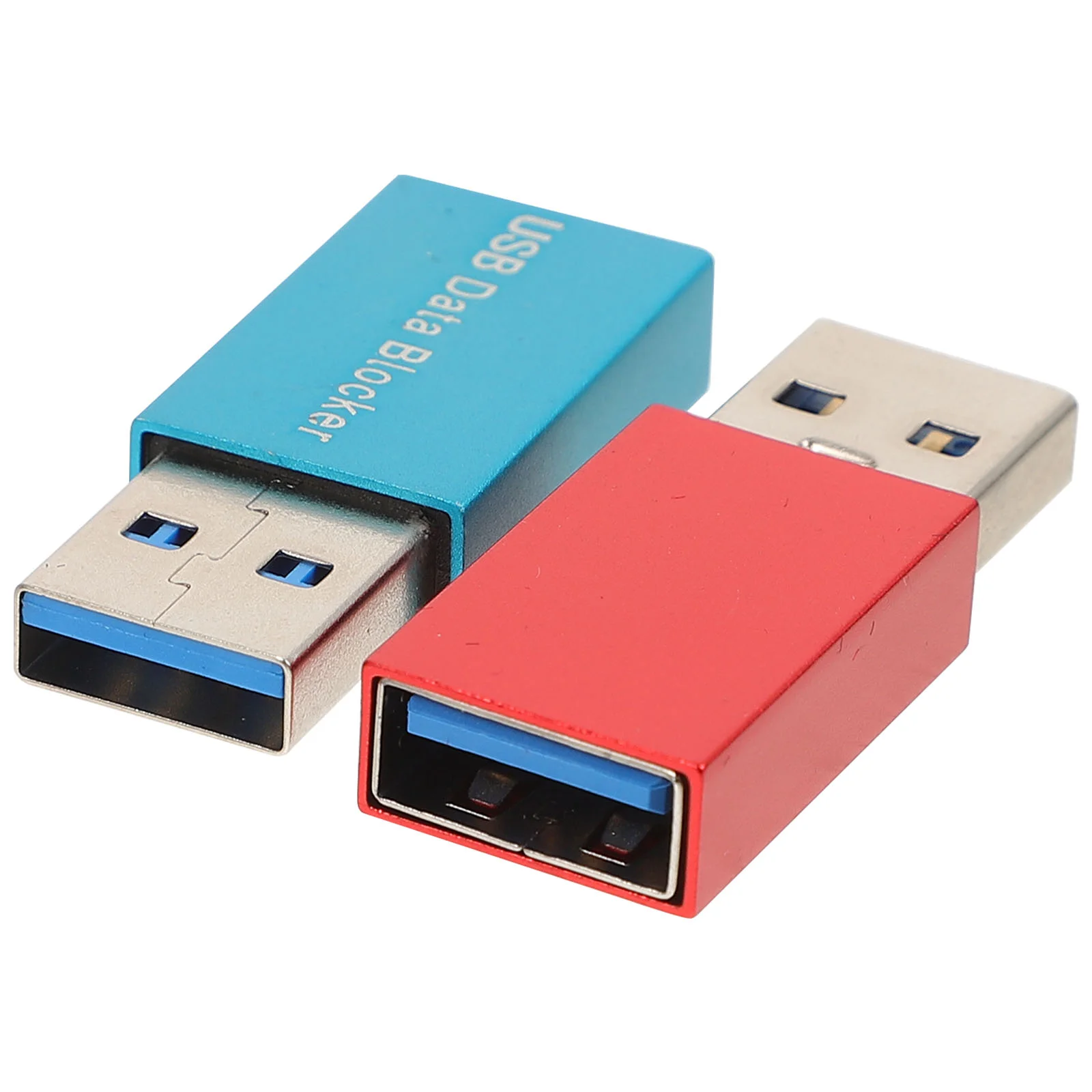

2 PCS USB Anti-theft Brush Charge-Only Blocker Electrical Adapters Juice Defender Aluminum Alloy Travel Power