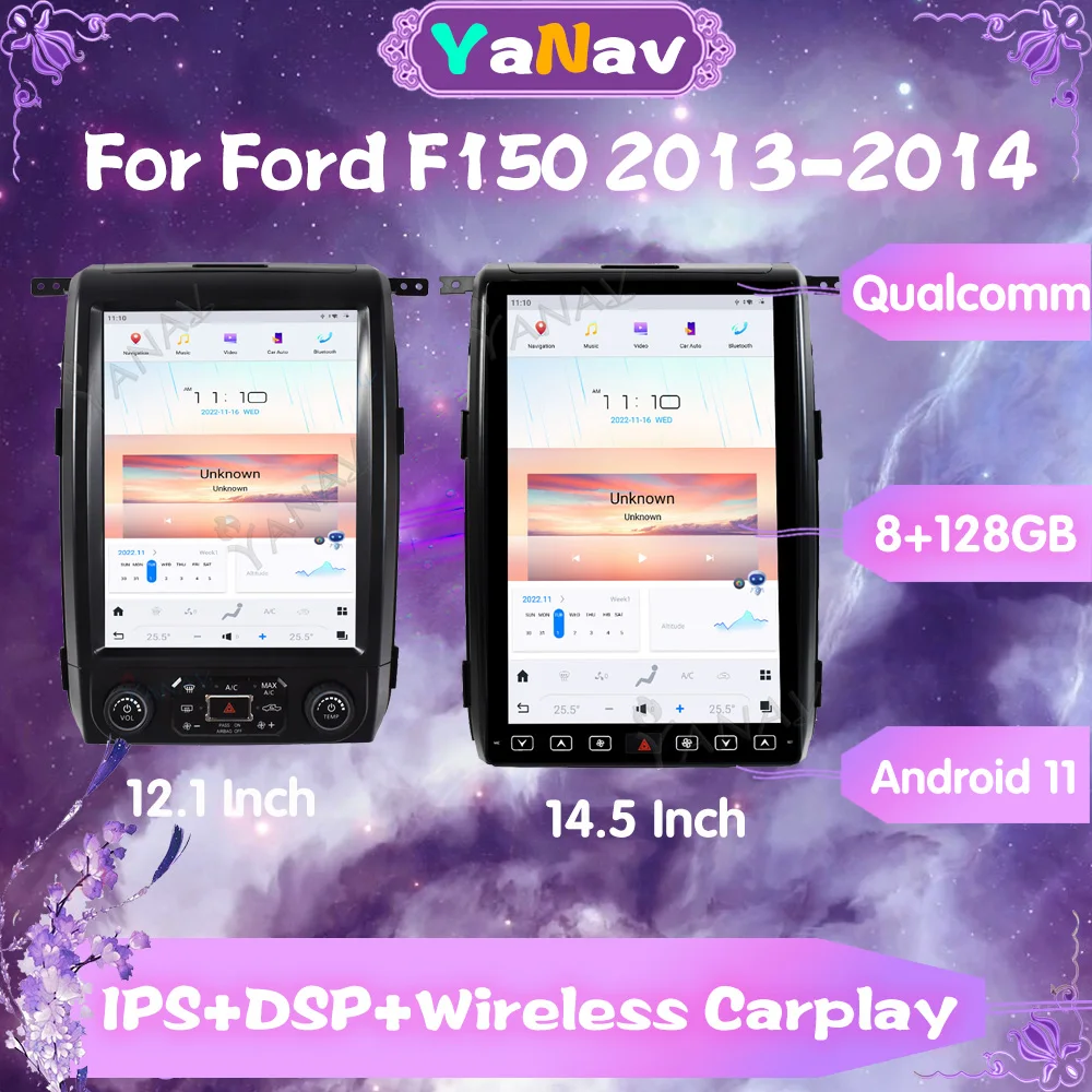 

2 Din Android 11 Car GPS Navigation For Ford F150 2013-2014 Multimedia Video Player Auto Radio Stereo Wireless Carplay Unit