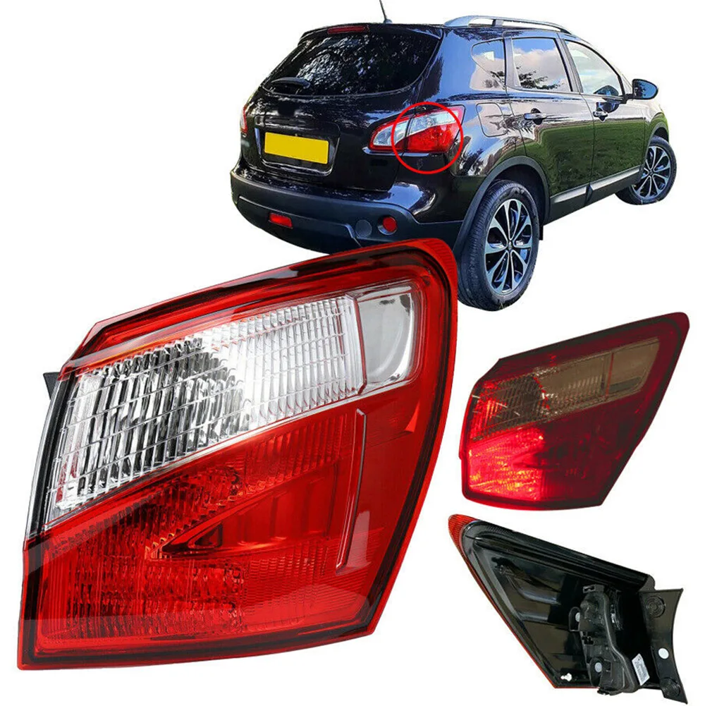 

Right Side Outer For Nissan Qashqai 2010-2014 Rear Tail Brake Lamp / LED Light Red+Clear LED Tail Light(with Wiring Harness)
