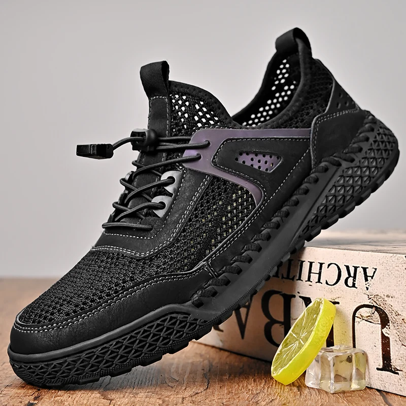 Мужская спортивная обувь летняя сетчатая дышащая повседневная прогулочная