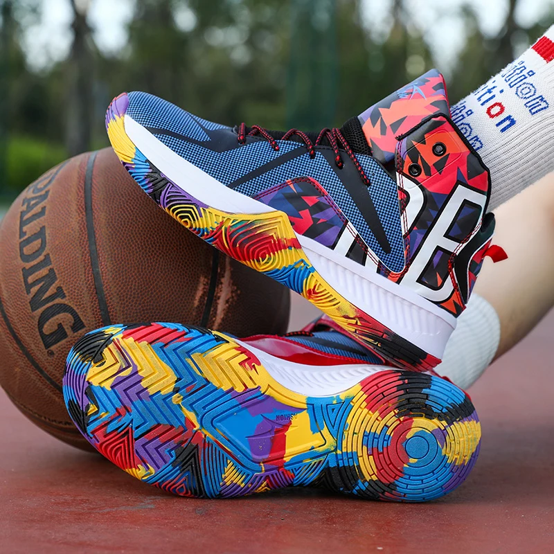 Men's Basketball Shoes Breathable Training Basketball Sneakers Men Women Sports Shoes Cushioning Non-slip Basketball Shoes Man