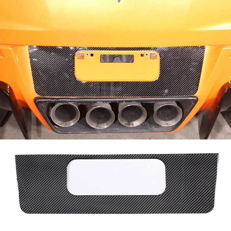 

Для Corvette C7 2014-2019 мягкая углеродная волоконная рамка автомобильного заднего номерного знака Обложка отделка наклейка компонент