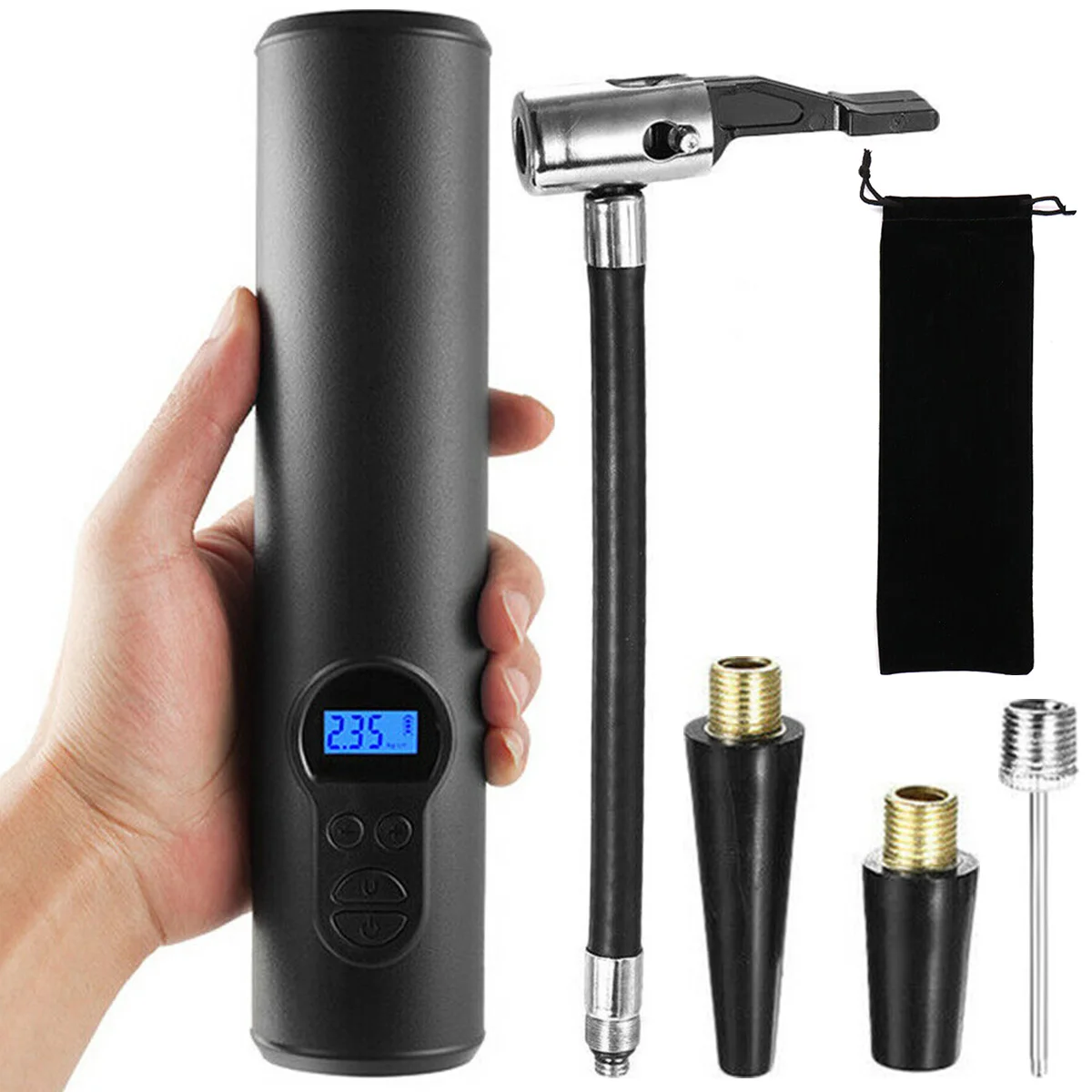 

Wireless Car Air Pump 150PSI Portable Air Compressor Cordless USB Charging Tire Inflator Emergency Lighting Hand-Held Air Pump