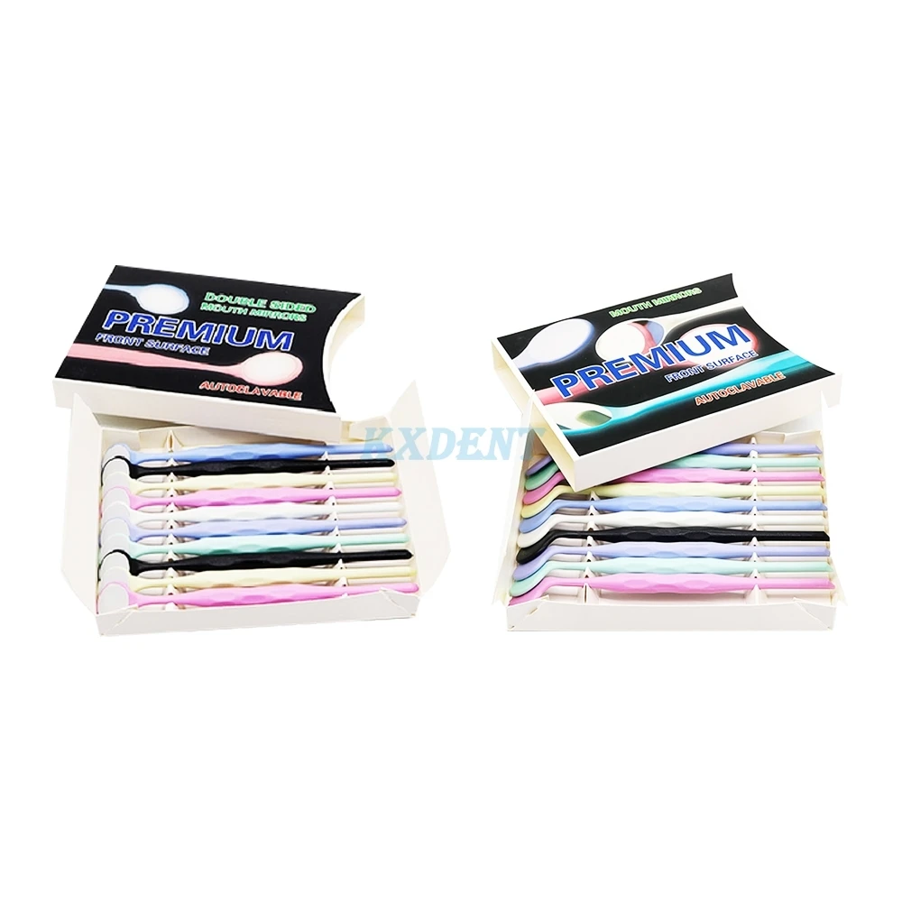 

10pcs/box Dental Mouth Mirrors Autoclavable Premium Front Surface Exam Reflector Oral Mirror Dentistry Instrument