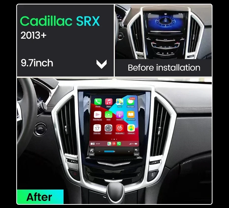 Автомагнитола для Cadillac CTS SRX ATS XTS 2013-2018 Android 13 автомобильное радио DVD-видео плеер