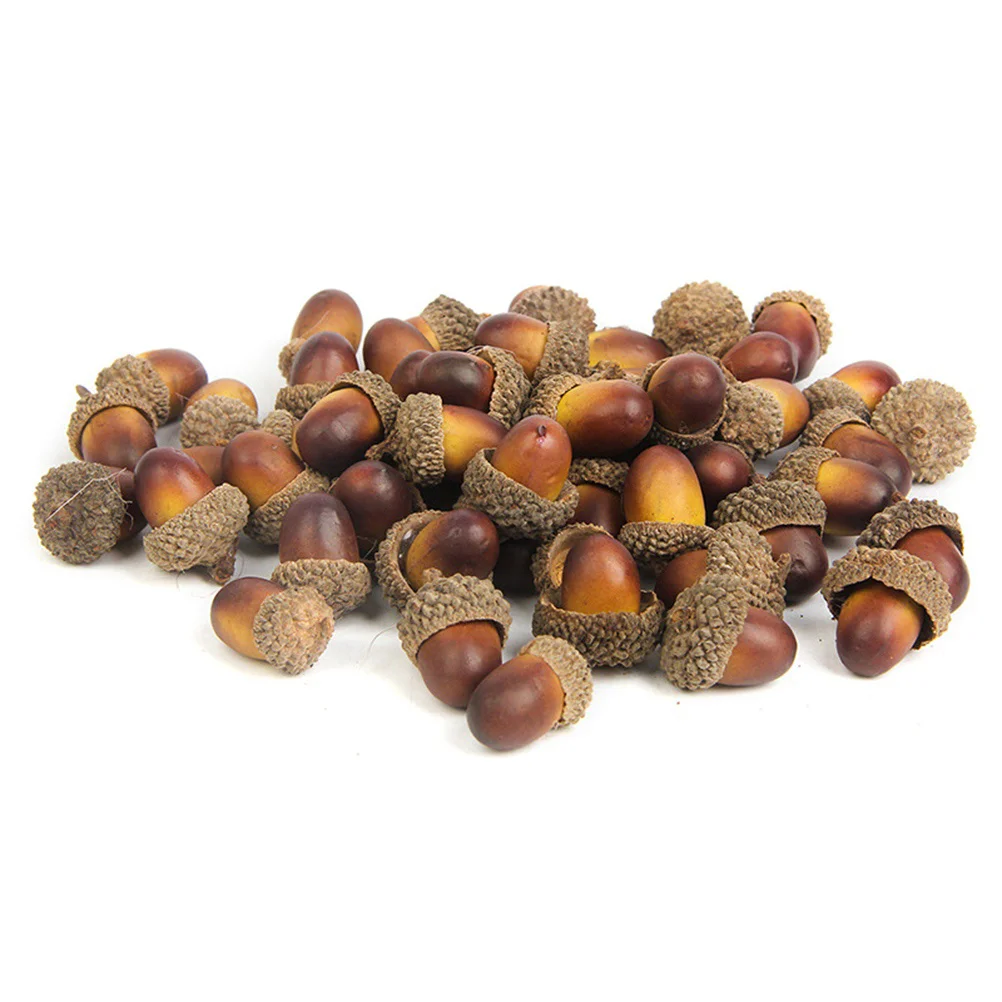 

Acorns Acorn Artificial Decordecorative Nuts Fake Ornaments Simulation Decorations Crafts Decoration Vase Fruit Filler Bulkmini