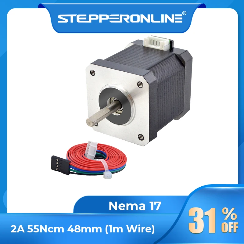 

Шаговый двигатель STEPPERONLINE Nema17 42BYGH 48 мм