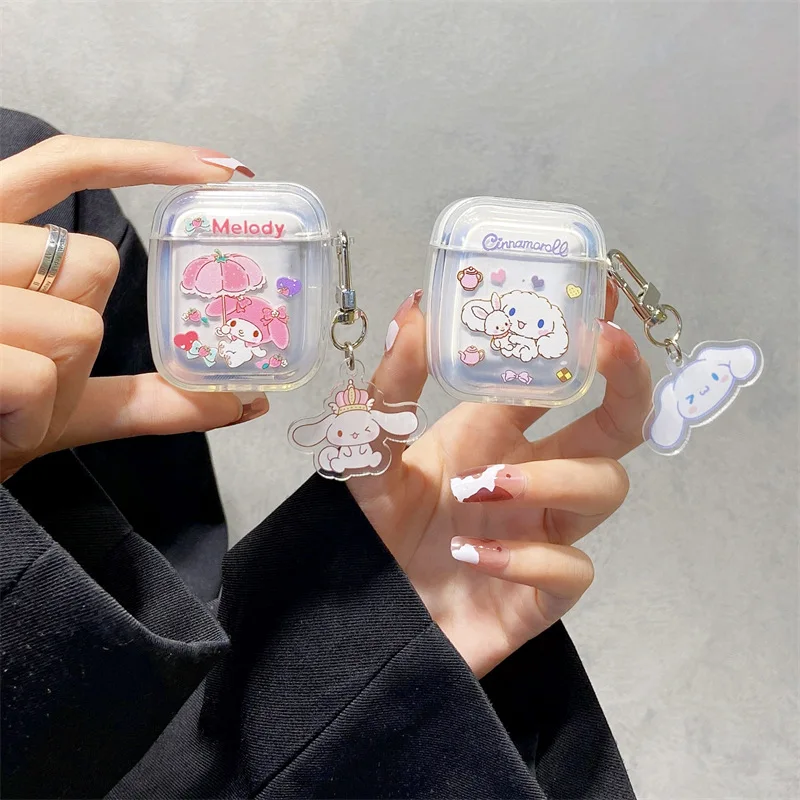 

Cartoon Dog Melody Transparent Case for Apple AirPods 1 2 3 Pro Cases Cover IPhone Bluetooth Earbuds Earphone Air Pod Pods Case
