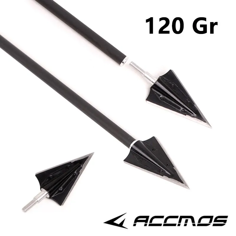 

6/12pcs Archery 2 Fix Blade Broadhead 120/150 Grain Stainless Steel Points For Recurve Compound Bow Shooting Hunting