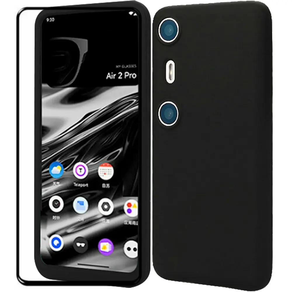 Стекло 2 в 1 с полным покрытием телефона для Xreal Beam Pro силиконовый чехол защита