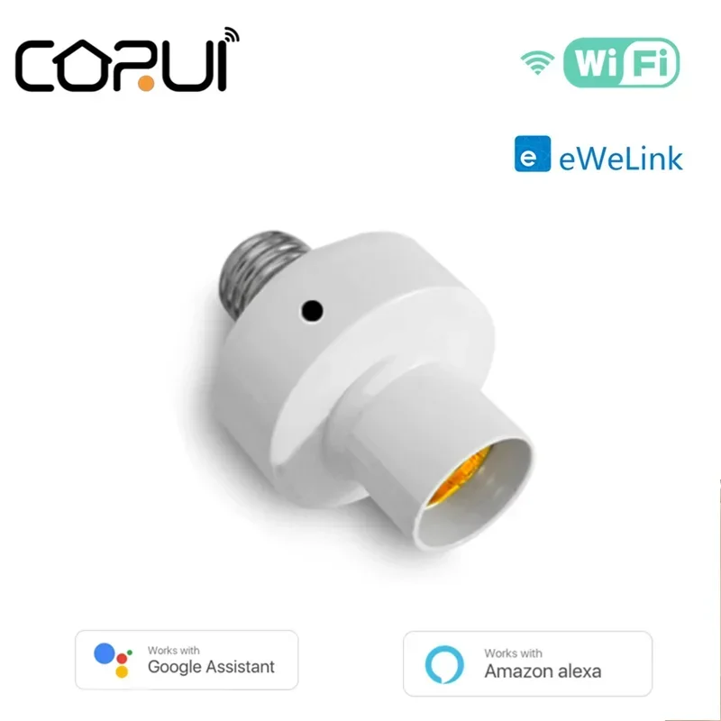 EWeLink WiFi E27 Smart Light Bulb Adapter 90-250V Lamp Holder Base Wireless Voice Control With Alexa Google Home