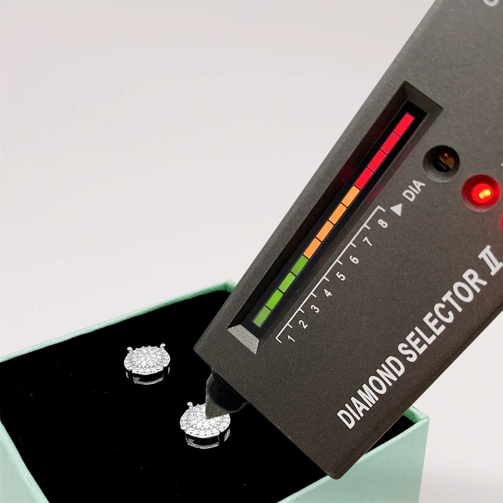 New Round Moissanite Earrings For Women S925 Silver Real Diamonds Ear Studs Men Earrings Jewelry Pass Tester Free Shipping