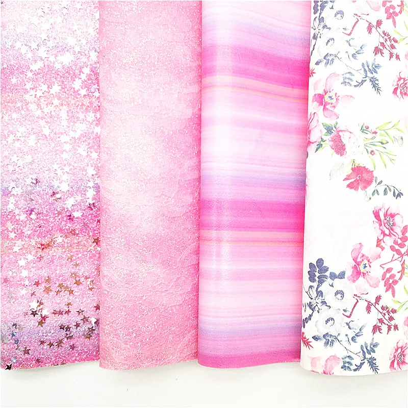 Блестящая кожа со звездами кружевная блестящая ткань с фетровой подкладкой