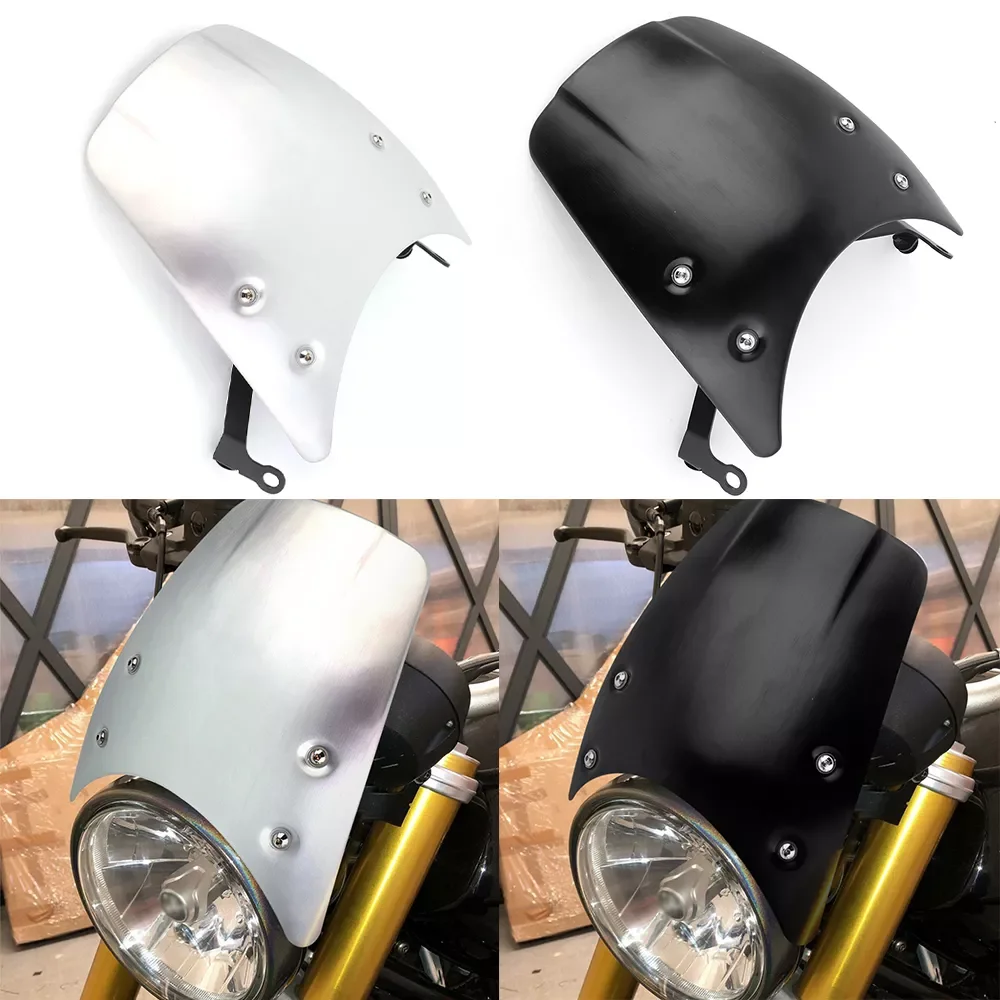 

For BMW R NINE T NINET R9T R 9 T Racer Pure Urban Scrambler 2014-2020 Motorcycle Windshield Aluminum Wind Deflector Windscreen