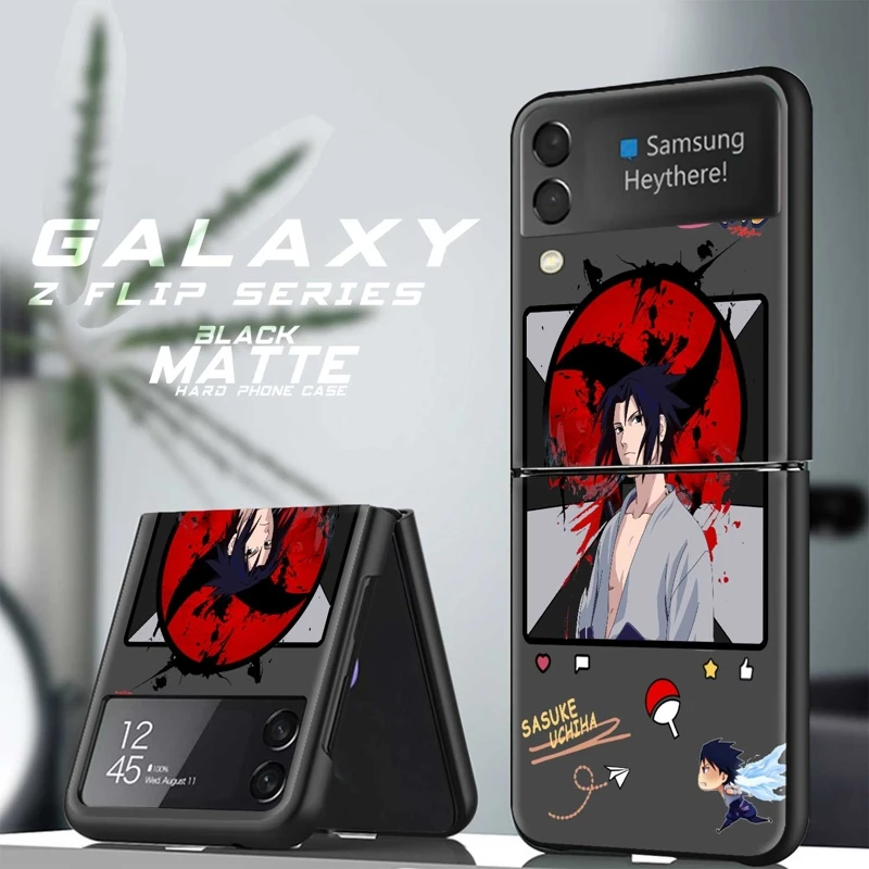 

Чехол с рисунком аниме Наруто Акацуки для Samsung Galaxy с жесткими краями ZFlip Z Flip Flip3 Flip4 5G Zflip4 Zflip3 Luxury