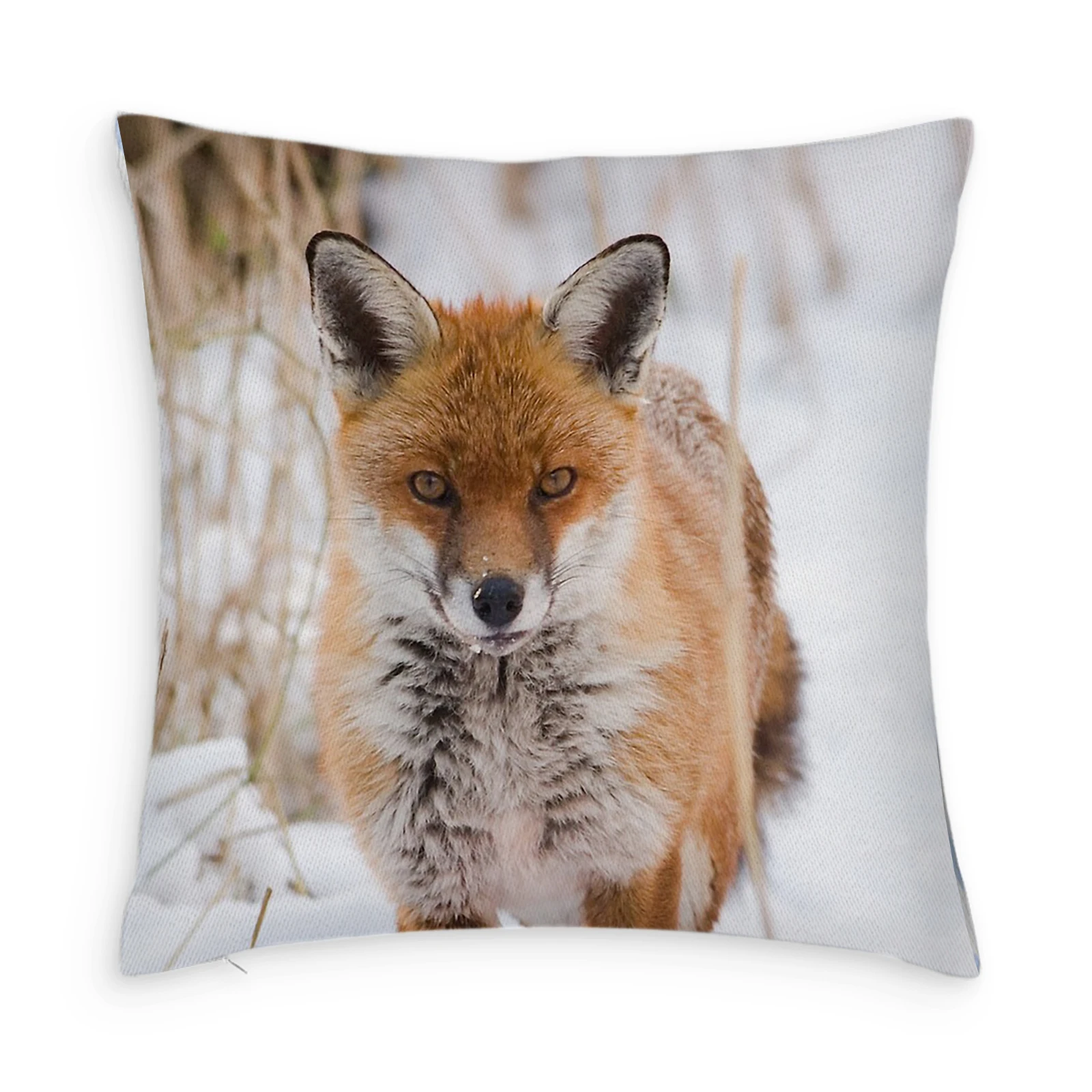 

Fox in the Snow Customize Pillow Case Modern Home Cushion Cover 45*45cm Decorative Pillowcases for Sofa Throw Pillowslip
