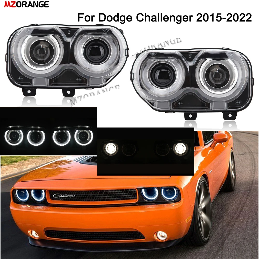 Светодиодные фары проектора для Dodge Challenger SE R/T 2015 2016 2017 2018 2019 2020-22 светодиодные с