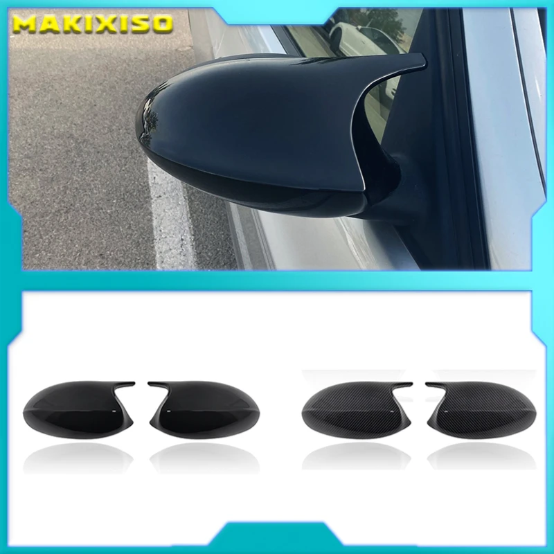 Carbon Side Wing Mirror Cover For BMW 1 3 Series E82 E88 2007 ~2009 E90 E87 E91 E93 E81 E92 high quality black Rear-View Caps