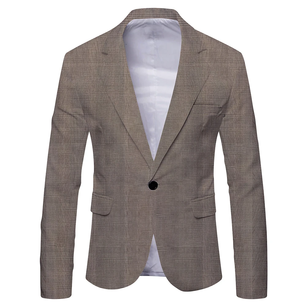 

Fashion New Business Casual Blazers Autumn Spring Slim Wedding Party Single Button Suit Jacket Male Blazer Clothing For Men