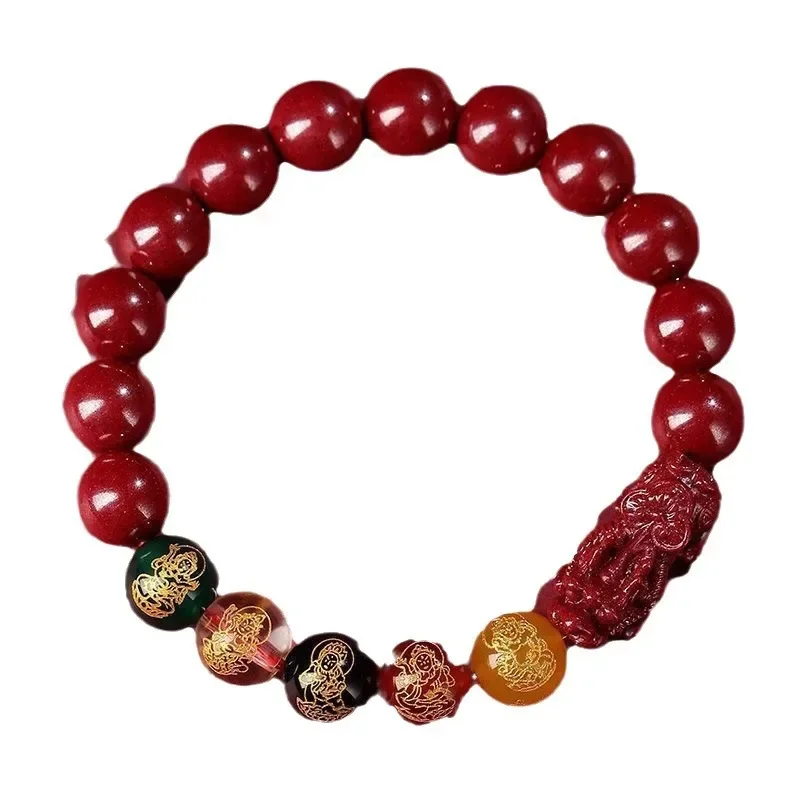 Красный браслет Cinnabar Pixiu